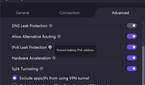 ProtonVPN leak prevention settings on Windows