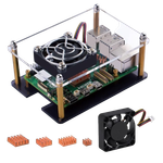 GeeekPi raspberry pi 5 acrylic case with accessories