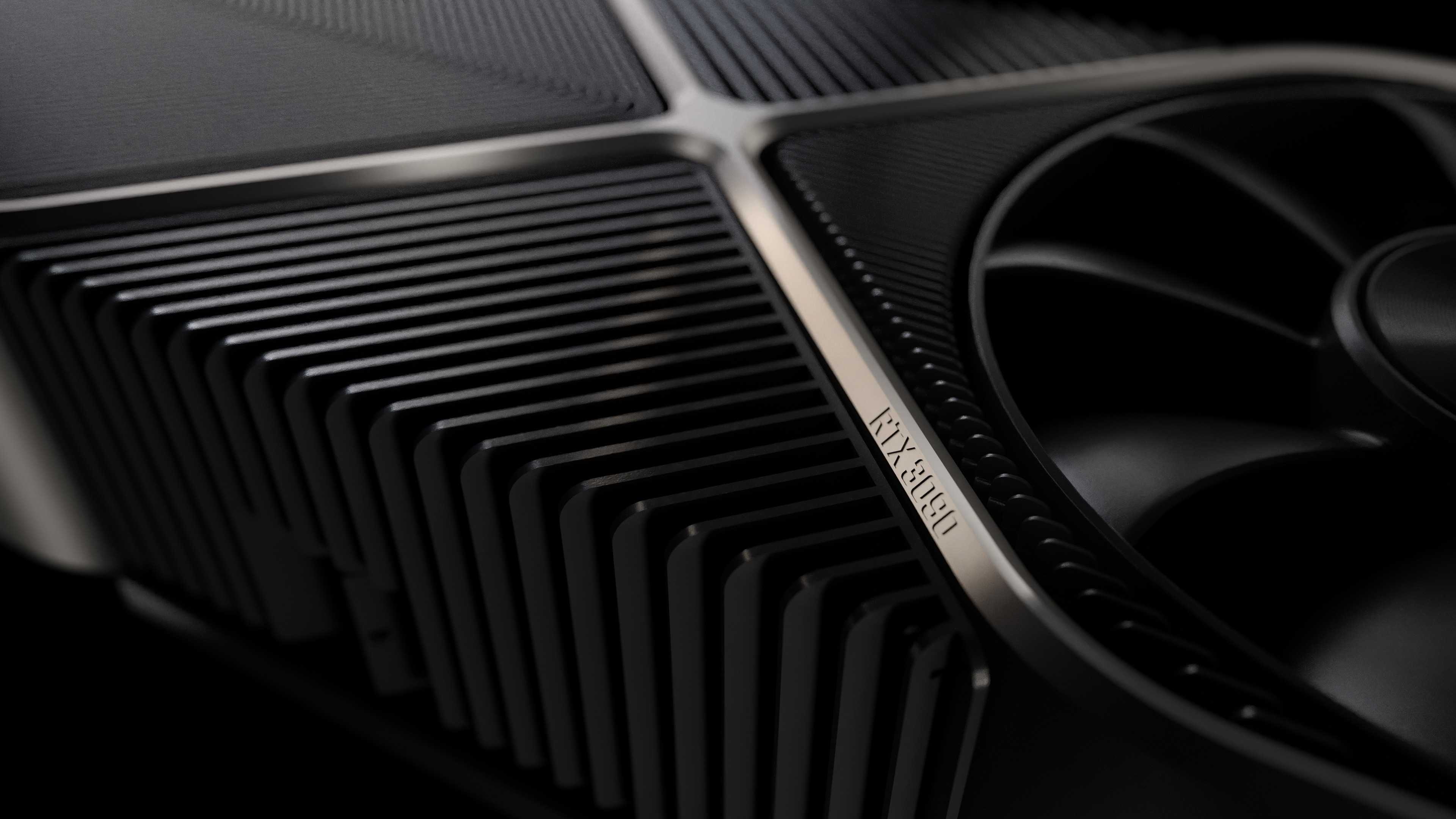 A closeup of the Nvidia RTX 3090