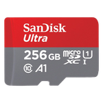 A render showing the SanDisk Ultra microSDXC card.