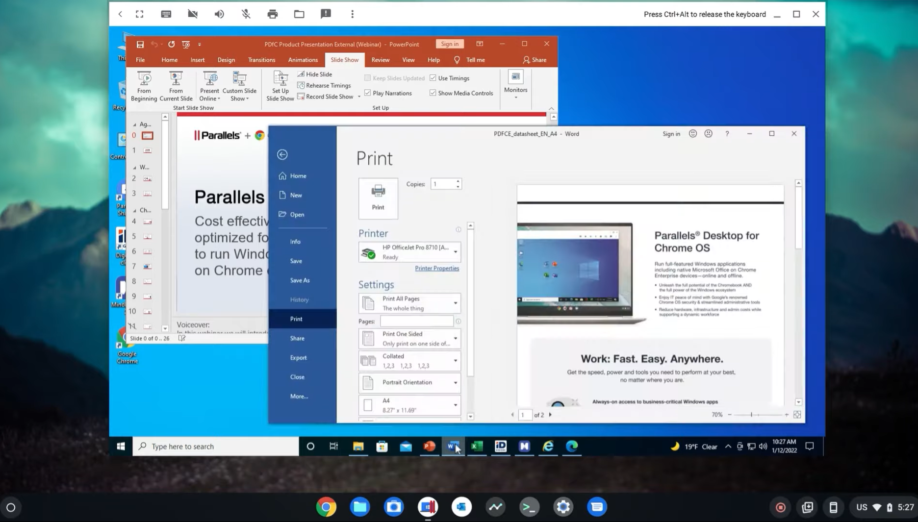 Printing in Parallels Desktop