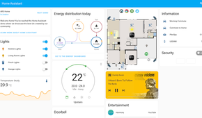 A screenshot of Home Assistants Demo mode.