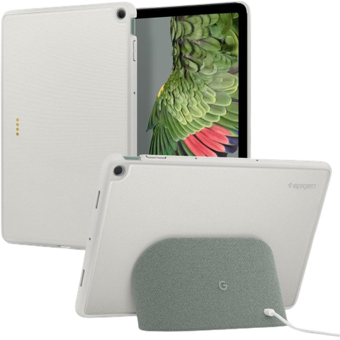 A render showing the Spigen Thin fit case for Pixel Tablet.