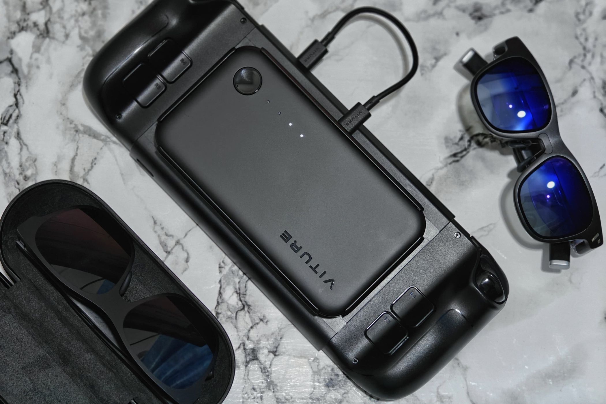 An image showing the Steam Deck portable gaming setup.