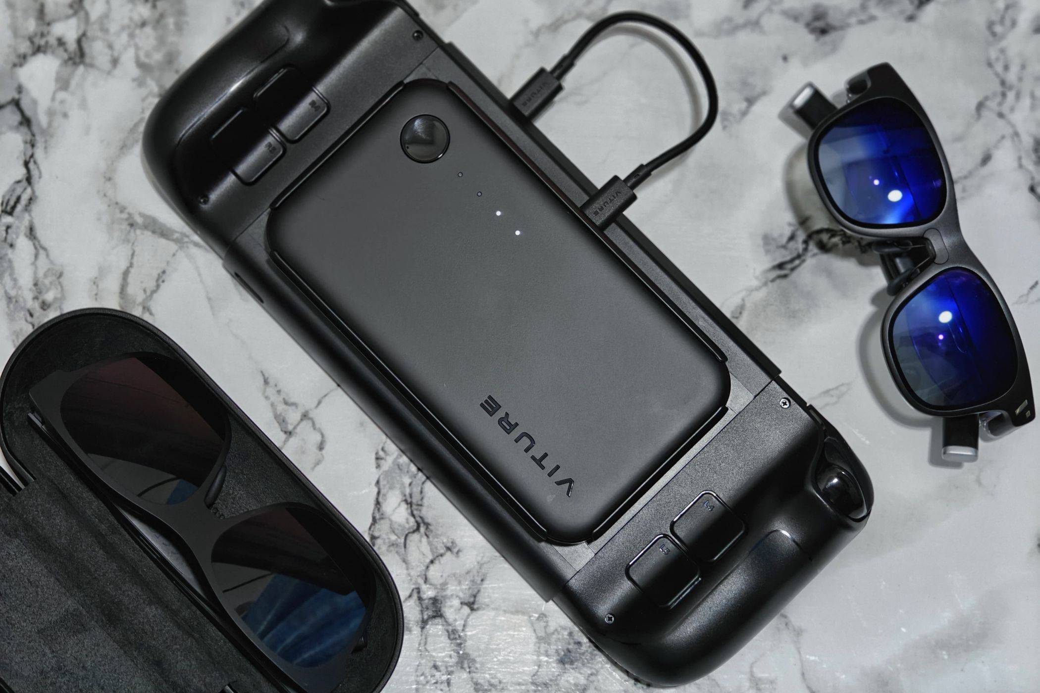 An image showing the Steam Deck portable gaming setup.