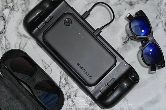 An image showing the Steam Deck portable gaming setup.