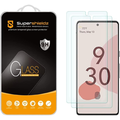 Supershieldz_Google_Pixel_6_protector seen with the two tempered glass protectors