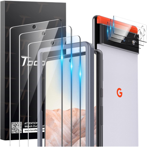 Tocol Google 6 screen protector with and camera lens protectors