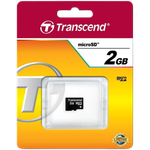 A render showing the Transcend 2GB microSD card.
