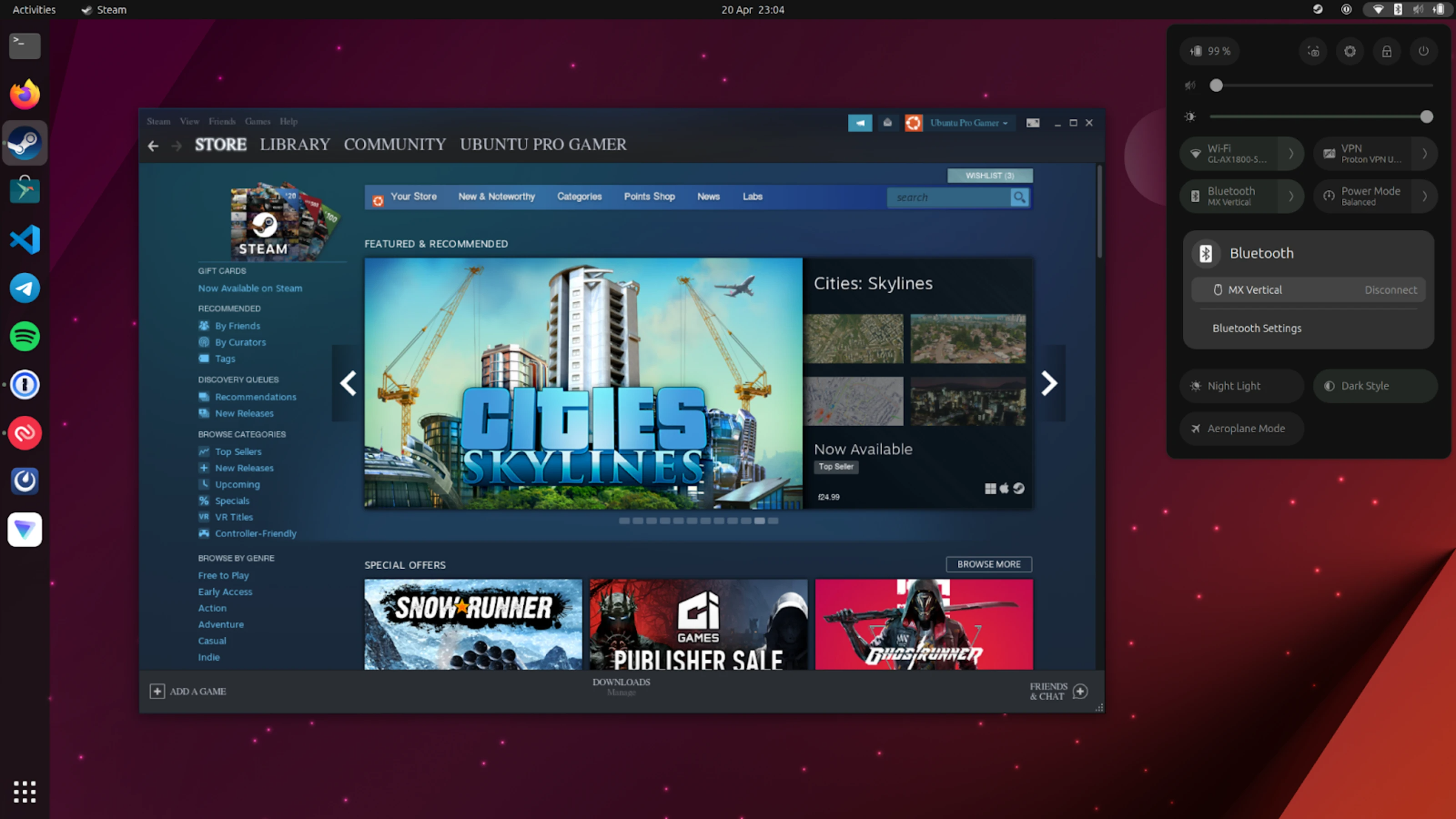 Ubuntu Lunar Lobster Steam client
