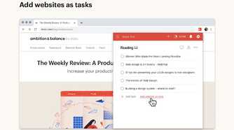 Adding items to ToDoist in the browser