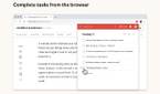 ToDoist showing completing tasks from the browser