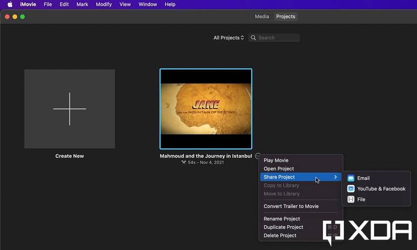 share project button in iMovie
