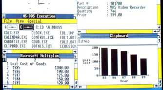 An image of a system running Windows 1.0