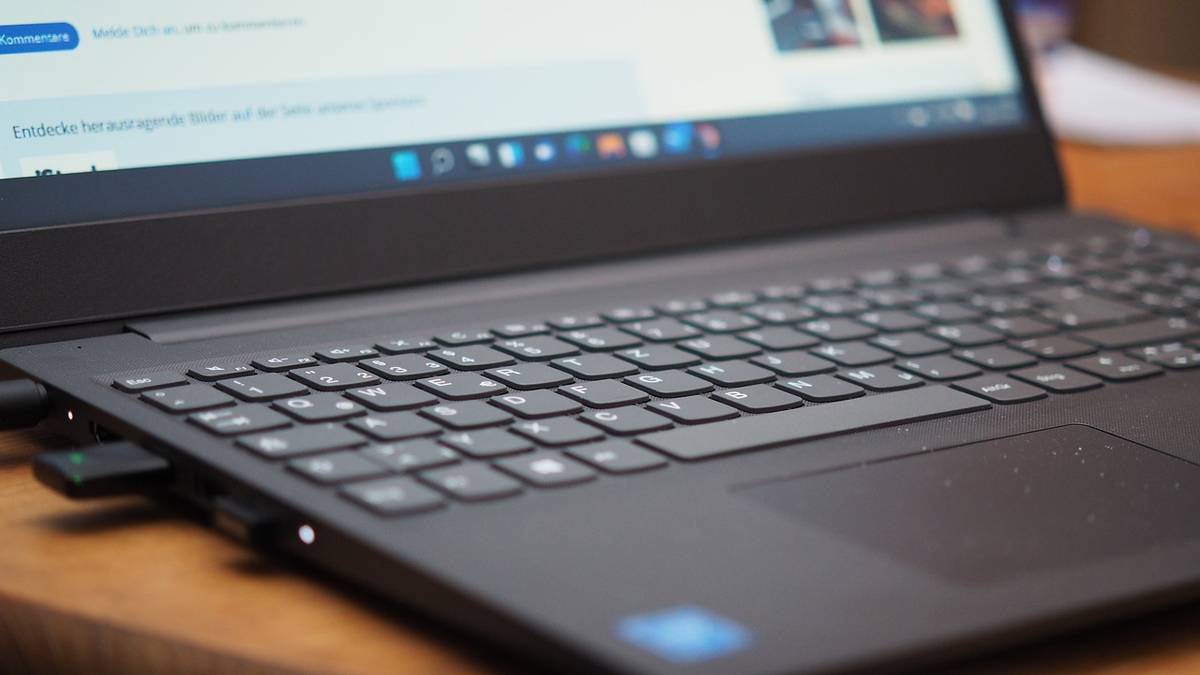 Laptop running Windows