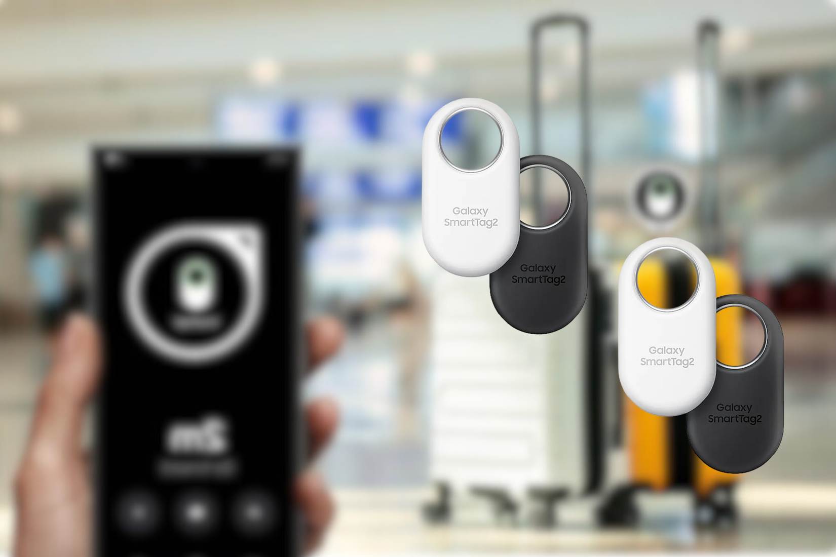 スマホアクセサリー Samsung Galaxy SmartTag2 4 Pack Galaxy SmartTag2, 4 Pack, Black and White Mobile Accessories