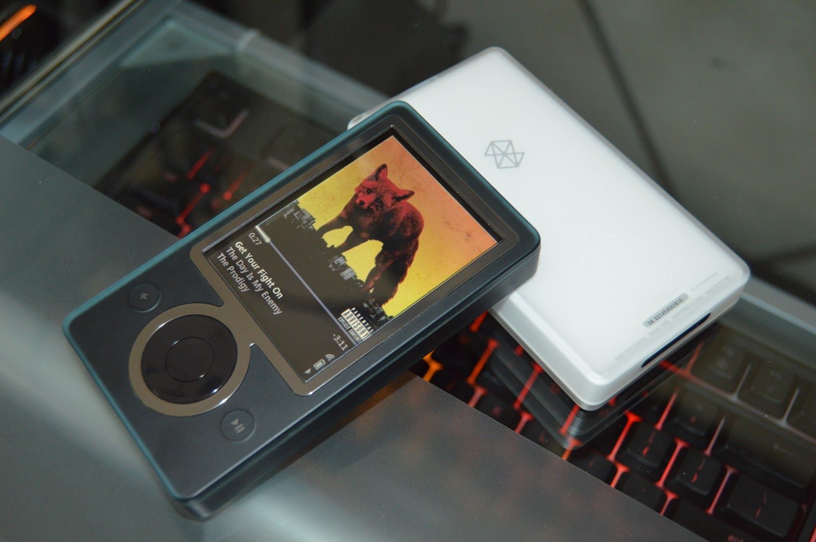 A photo of Zune 30 playing music
