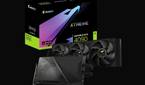 A render showing the Gigabyte Aorus GeForce RTX 4090 Extreme graphics card.