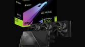 A render showing the Gigabyte Aorus GeForce RTX 4090 Extreme graphics card.