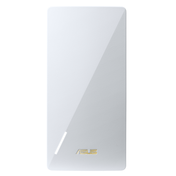 White Asus RP-AX58 Wi-Fi 6 AX3000 range extender, front view