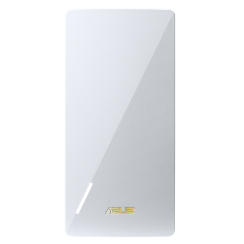 White Asus RP-AX58 Wi-Fi 6 AX3000 range extender, front view