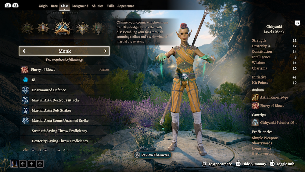 A character sheet from the game Baldur's Gate