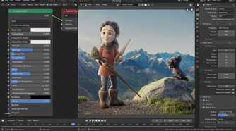 Blender's path-tracer engine rendering realistic productions