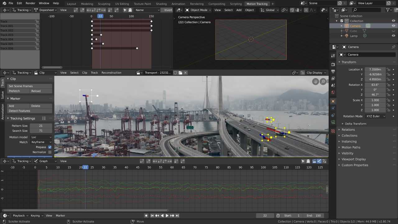 Using object tracking in a video on Blender