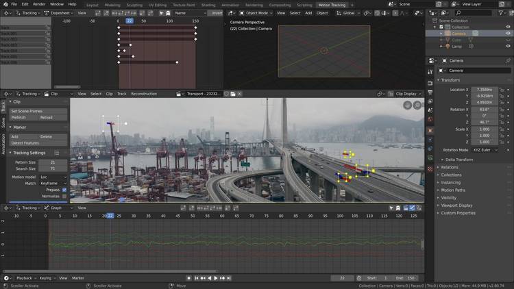 Using object tracking in a video on Blender
