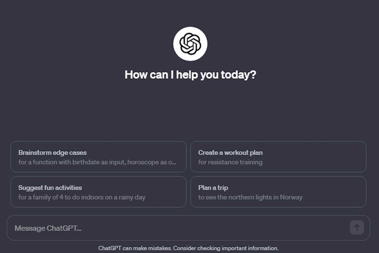 ChatGPT's web client