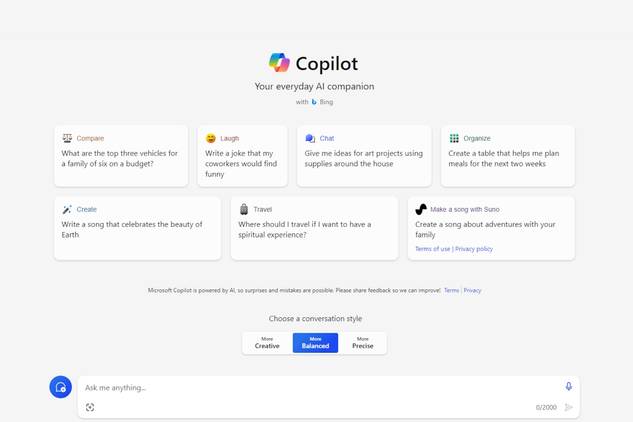 Copilot on the web