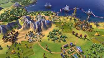 An overhead view of a civilization in the game Civilization VI.