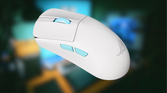 ASUS ROG Harpe Gaming Wireless Mouse on blurred background