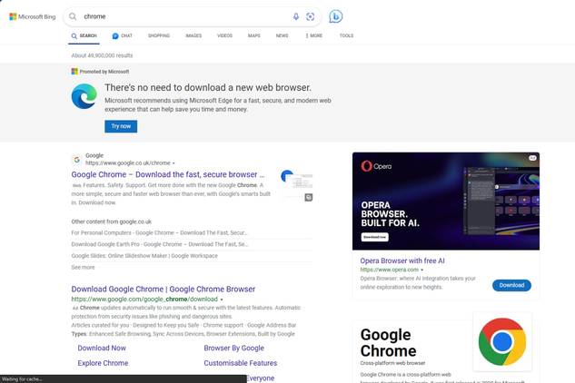 The Edge pester in Bing