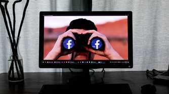 An image of Facebook Logos on a desktop screen.