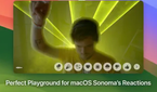 The macOS Sonoma reactions in HandMirror.