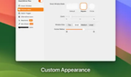The setting changes in HandMirror preferences.