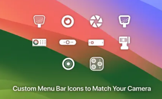 The different menu bar items for HandMirror.