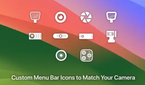 The different menu bar items for HandMirror.