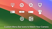 The different menu bar items for HandMirror.