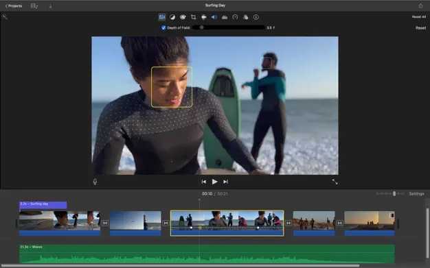 editing cinematic video on iMovie by changing the subject focus