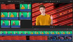 iMovie green screen effects applied
