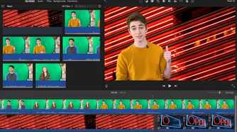 iMovie green screen effects applied