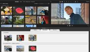 iMovie storyboard where users get to choose the video clips they want to include in a project