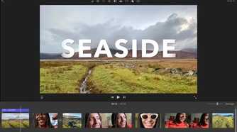 footage on iMovie with the word Seaside shown in the intro