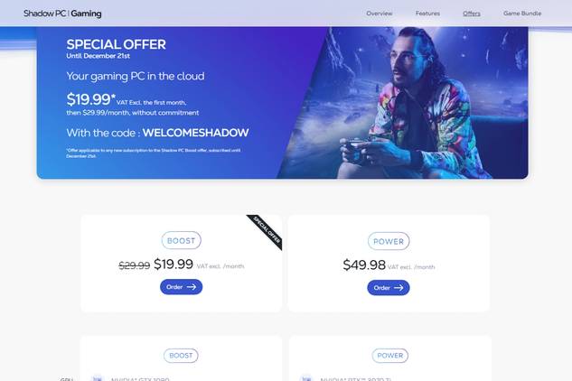 Shadow's pricing plans