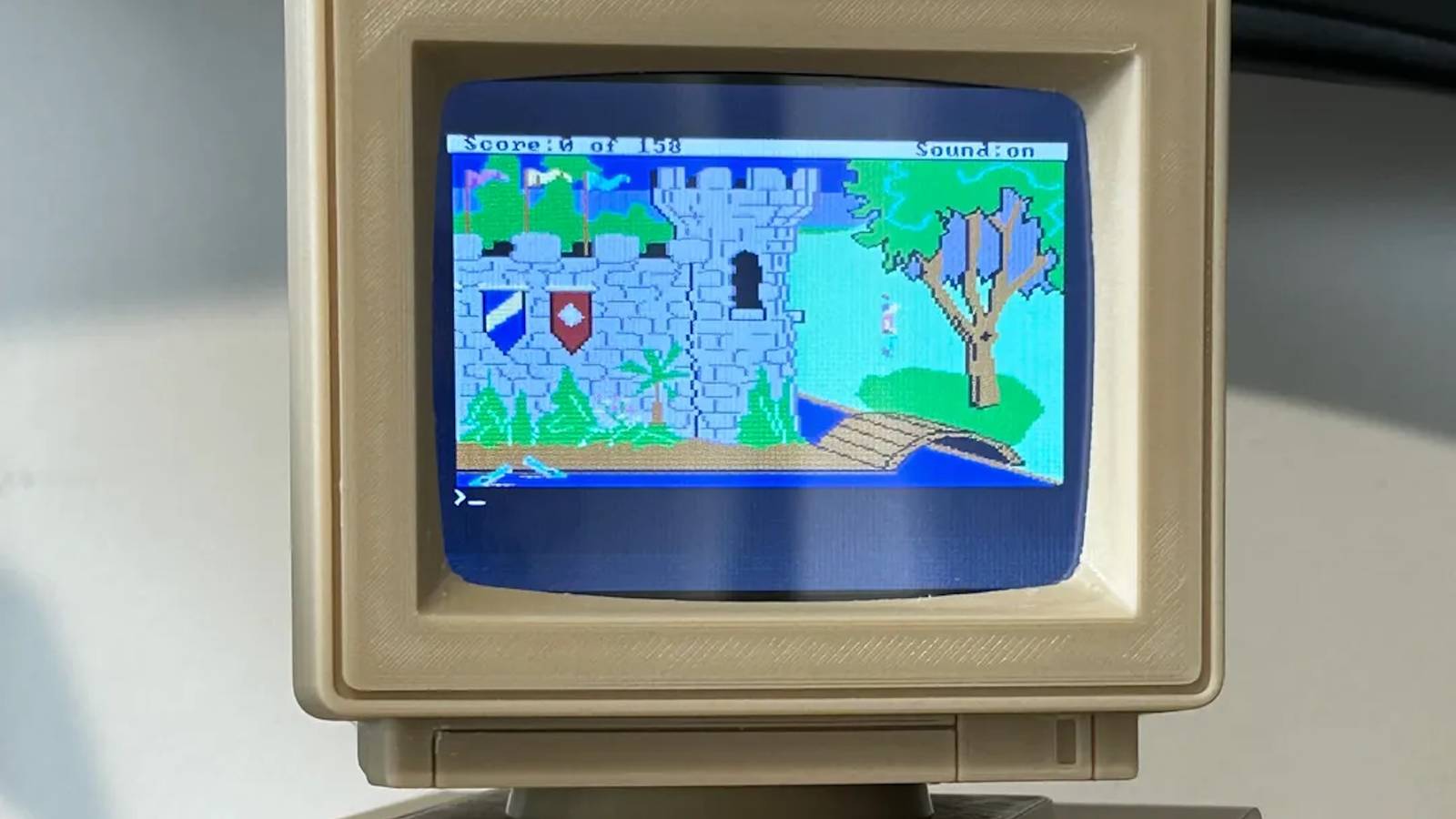 The Raspberry Pi Retro PC playing King's Quest