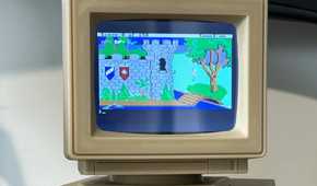 The Raspberry Pi Retro PC playing King's Quest