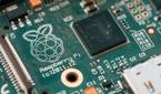 A raspberry pi motherboard
