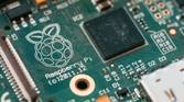 A raspberry pi motherboard